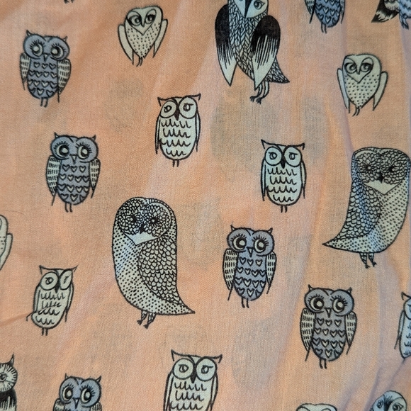 Adorable owl button down lightweight shirt sz 10 - Picture 3 of 4